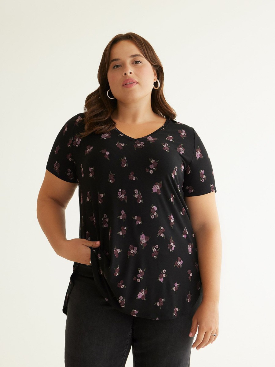 Clothing Penningtons | Printed Modern-Fit V-Neck Tunic - Penn. Essentials