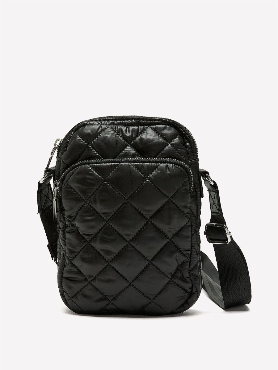 Clothing Penningtons | Black Quilted Mini Crossbody Bag - Active Zone