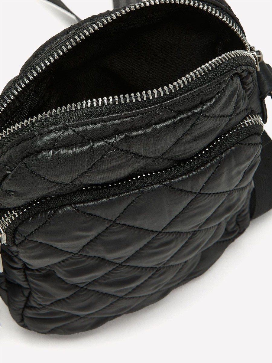 Clothing Penningtons | Black Quilted Mini Crossbody Bag - Active Zone