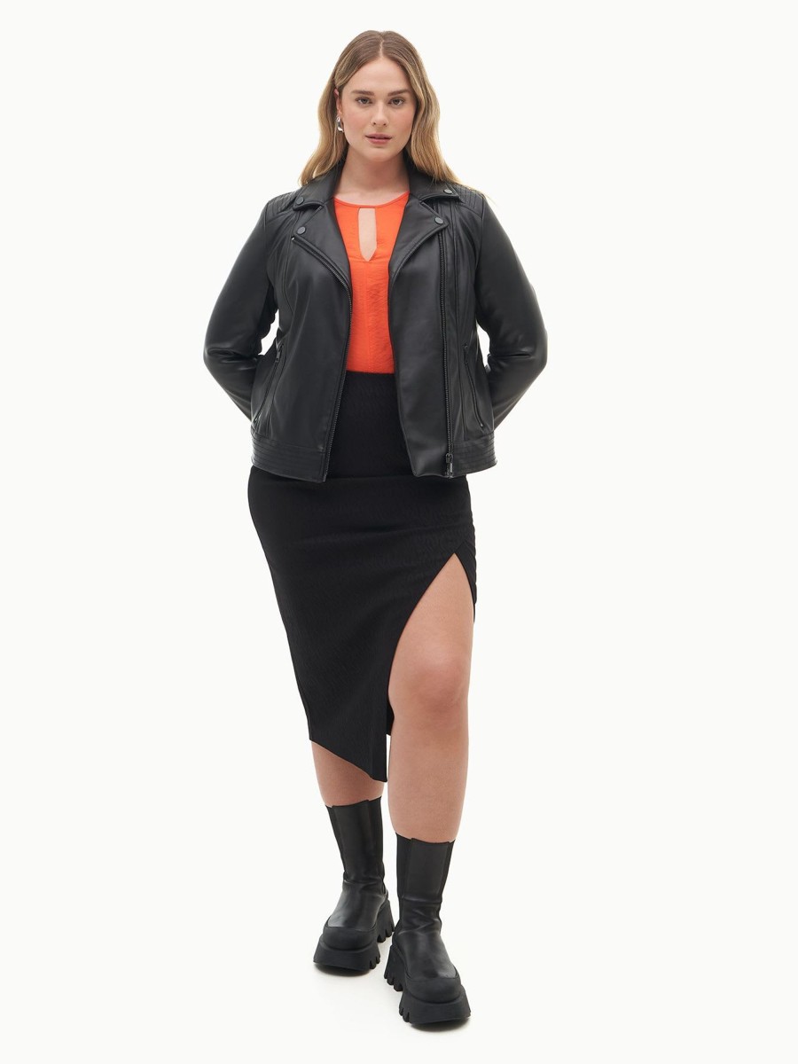 Clothing Penningtons | Faux-Leather Moto Jacket - Addition Elle