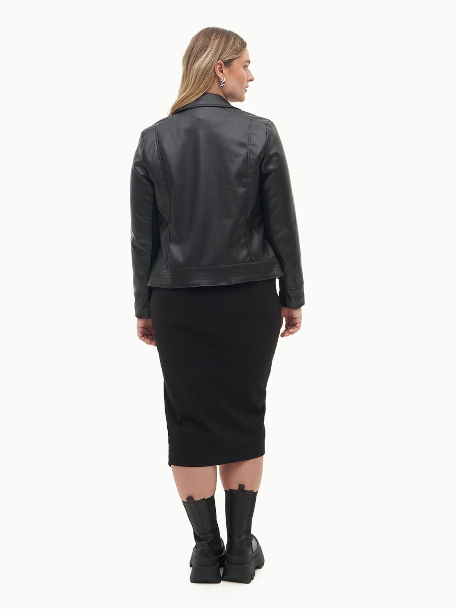 Clothing Penningtons | Faux-Leather Moto Jacket - Addition Elle