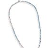 Accessories Penningtons | Rhodium Plated Tennis Cupchain Necklace In Aurora Borealis - Callura - Penningtons