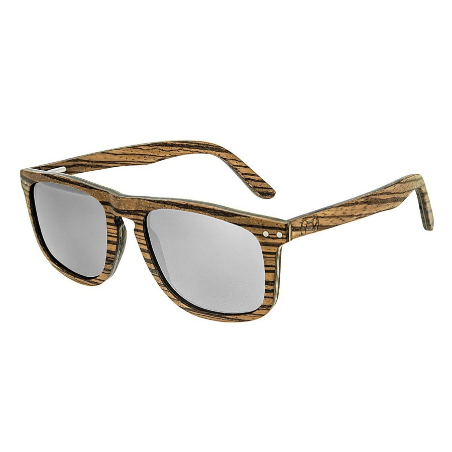 Accessories Penningtons | Earth Wood - Pacific Polarized Sunglasses - Zebrawood/Grey - Penningtons