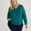 Clothing Penningtons | Long-Sleeve Henley Knit Top