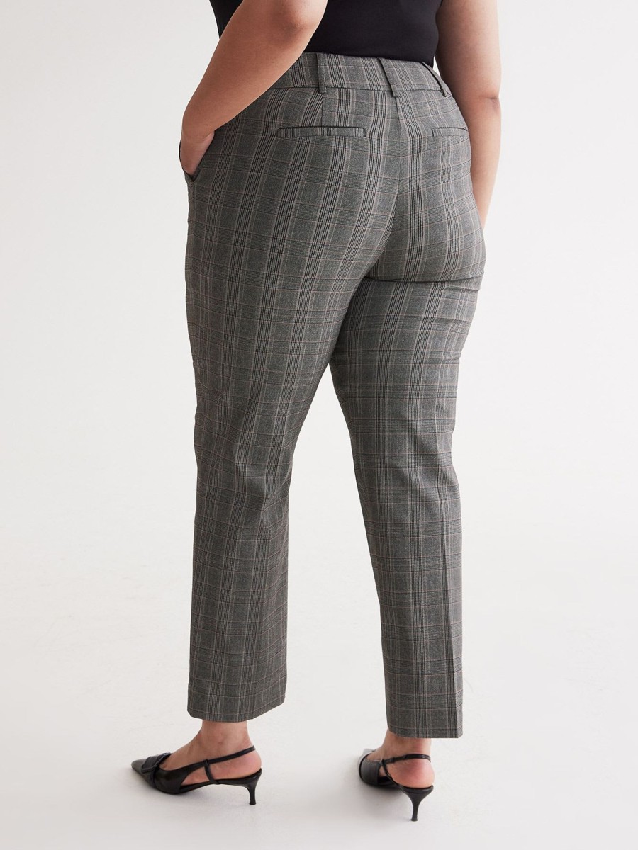 Clothing Penningtons | Plaid Straight-Leg Savvy Pant - Penn. Essentials