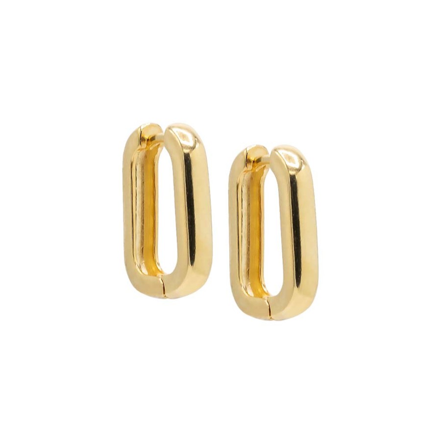 Accessories Penningtons | By Adina Eden -Chunky Solid U-Shape Huggie Earring - Gold - Penningtons