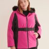 Clothing Penningtons | Responsible, Pink & Black Quilted Snow Jacket - Active Zone