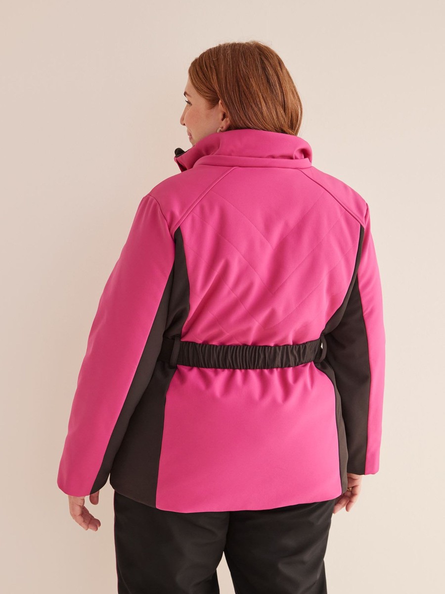 Clothing Penningtons | Responsible, Pink & Black Quilted Snow Jacket - Active Zone