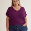 Clothing Penningtons | Curvy-Fit Extended-Sleeve T-Shirt - Penn. Essentials