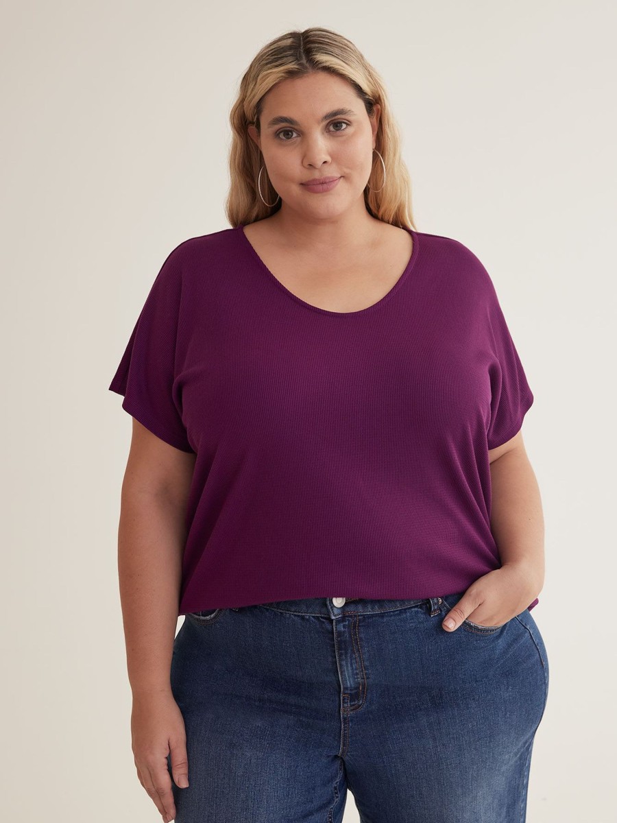 Clothing Penningtons | Curvy-Fit Extended-Sleeve T-Shirt - Penn. Essentials