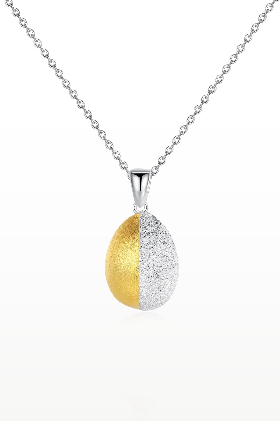 Accessories Penningtons | Classicharms-Frosted And Matted Texture Two Tone Pendant Necklace - Penningtons