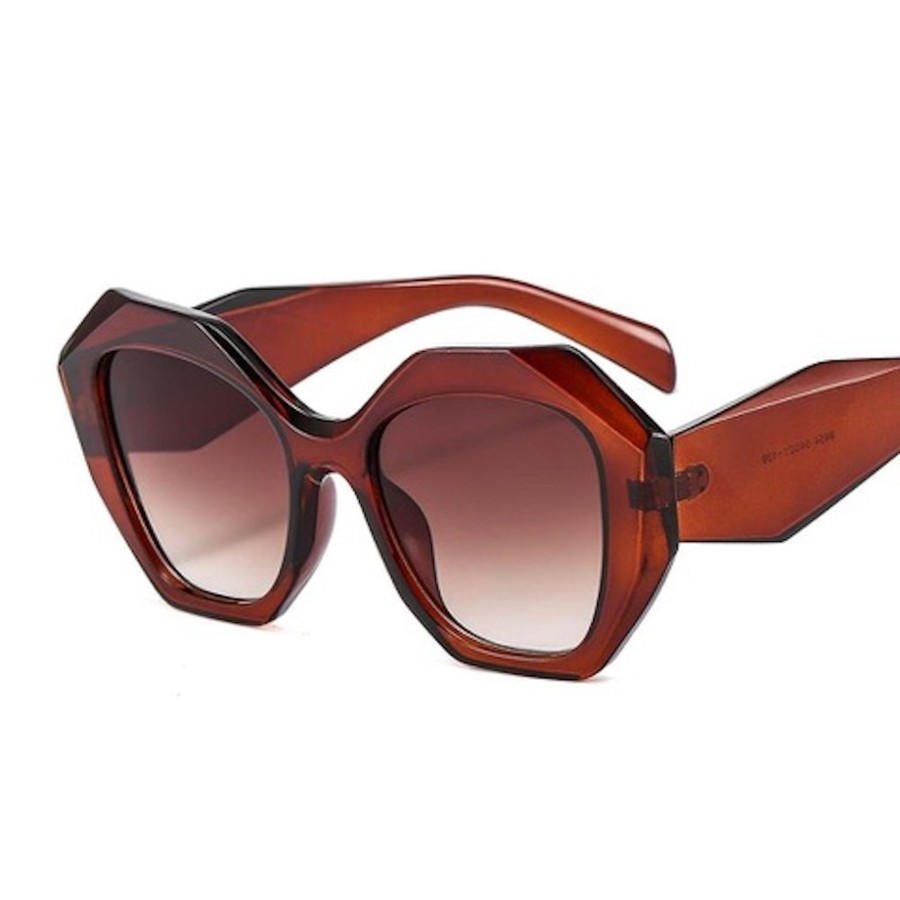 Accessories Penningtons | Deep Red Geometric Sunglasses- Don'T Ask - Penningtons