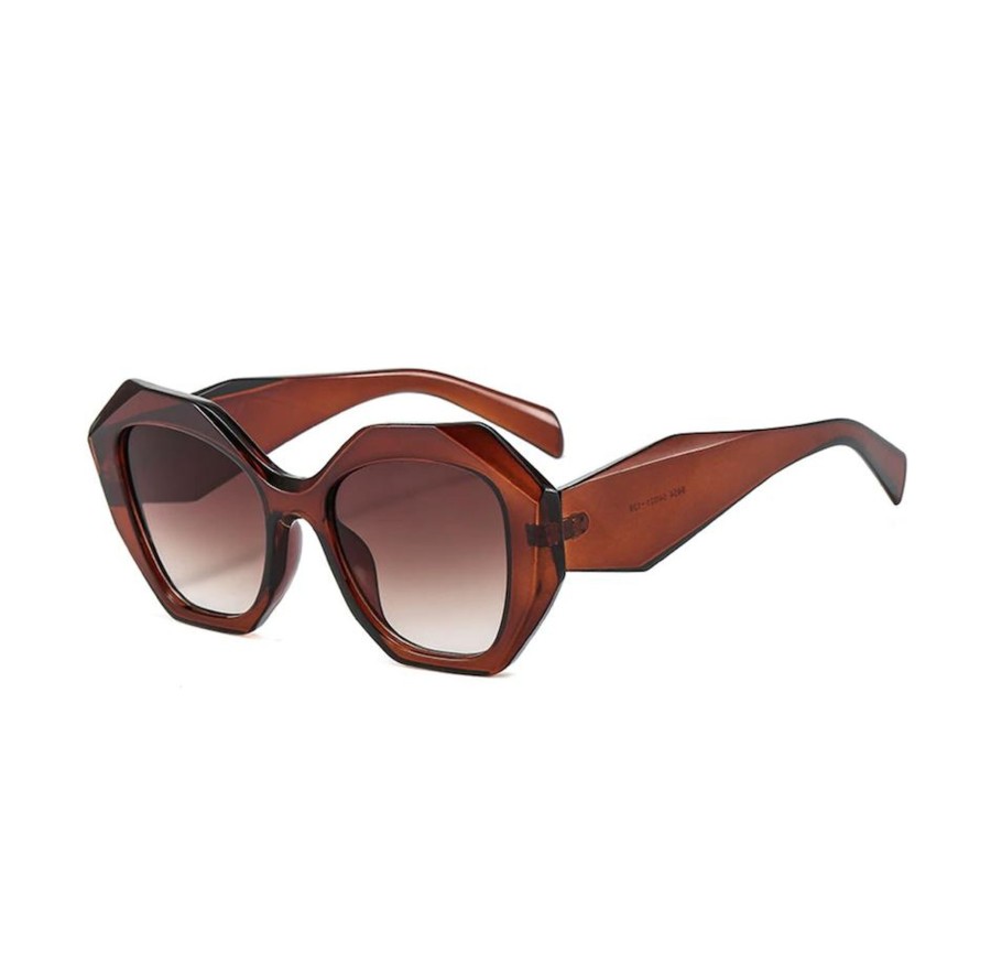 Accessories Penningtons | Deep Red Geometric Sunglasses- Don'T Ask - Penningtons