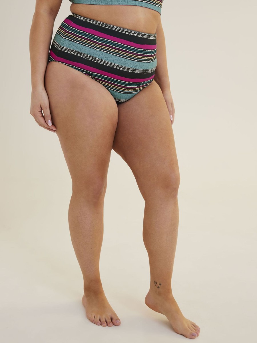 Clothing Penningtons | Reversible Printed High-Waisted Swim Brief