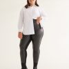 Clothing Penningtons | Fashion Faux Leather And Ponte De Roma Legging - Penn. Essentials