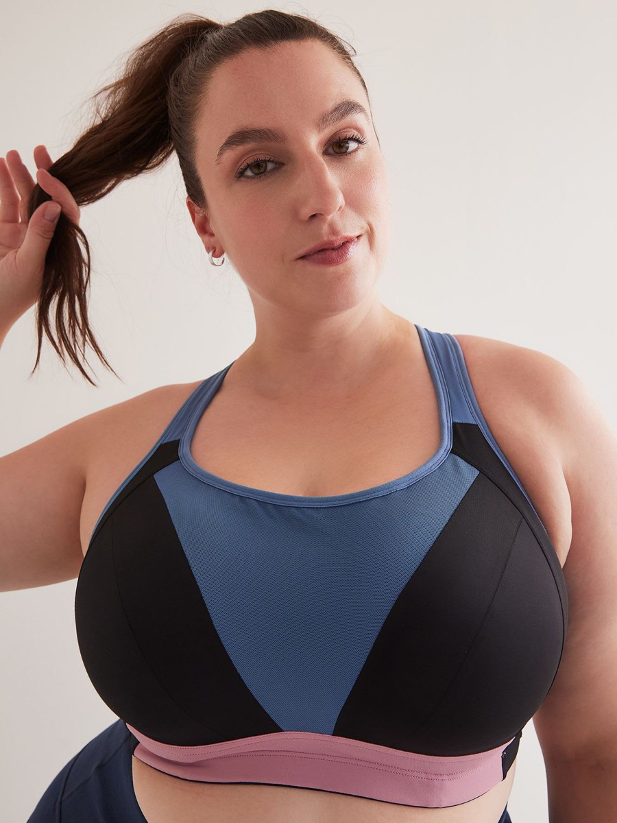 Lingerie Penningtons | Colourblock Underwire Sports Bra, G-H Cups - Active Zone