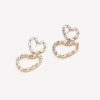 Accessories Penningtons | Double Stone Heart Drop Earrings