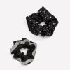 Accessories Penningtons | Black Scrunchies With Rhinestones, Set Of 2