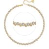 Accessories Penningtons | Classicharms-Gold Wave Zirconia Tennis Choker Necklace - Penningtons