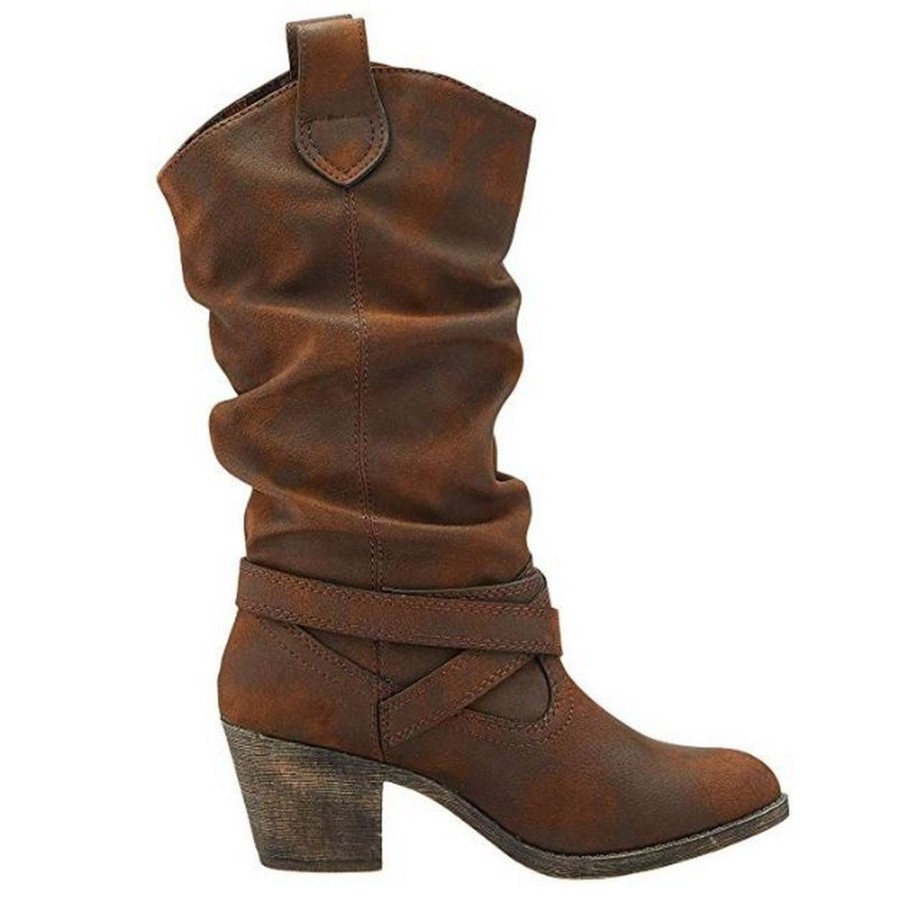 Shoes Penningtons | Rocket Dog - Womens/Ladies Sidestep Mid-Calf Western Boot - Penningtons