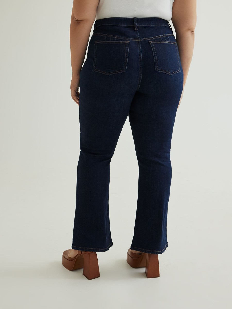 Clothing Penningtons | Responsible, Curvy-Fit Flare-Leg Jeans, Dark Wash - D/C Jeans