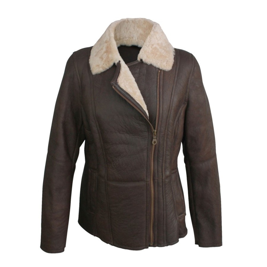 Clothing Penningtons | Eastern Counties Leather - Womens/Ladies Celene Aviator Sheepskin Coat - Penningtons