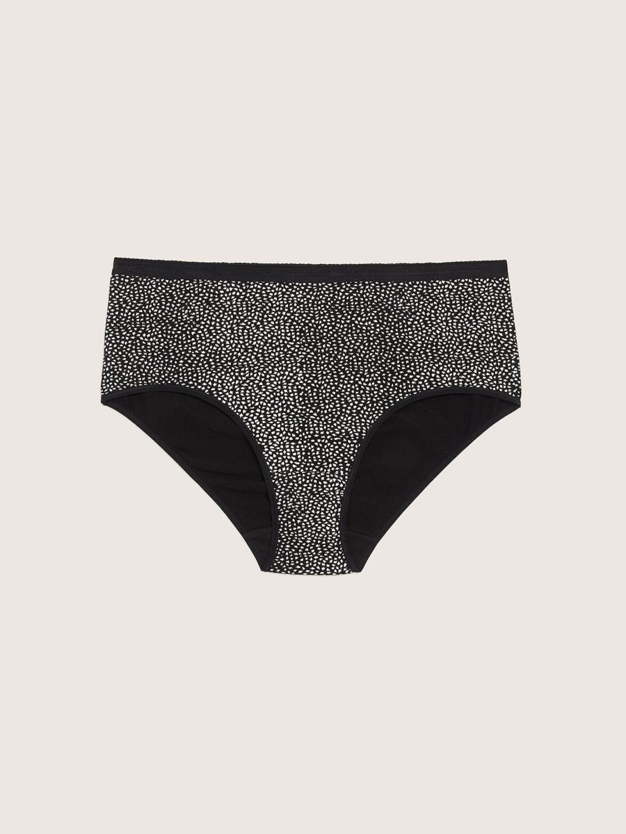 Lingerie Penningtons | Lace Waist Brief, Black And White Print - Ti Voglio