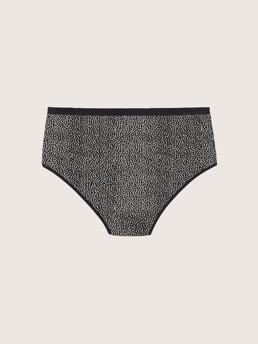 Lingerie Penningtons | Lace Waist Brief, Black And White Print - Ti Voglio