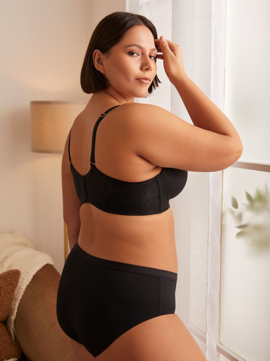 Lingerie Penningtons | Wireless Plunge Bra With Mesh At Back - D Esse Collection