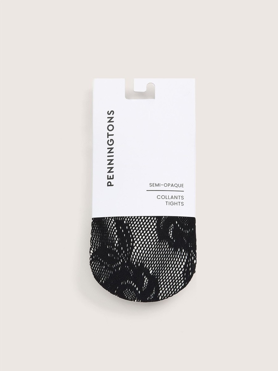 Accessories Penningtons | Floral Fishnet Tights