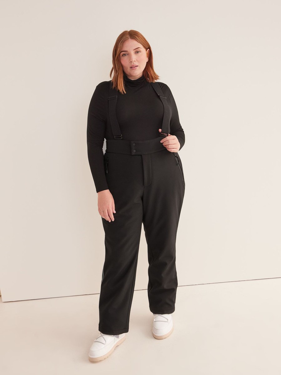 Clothing Penningtons | Responsible, Black Snow Pants With Suspenders - Active Zone