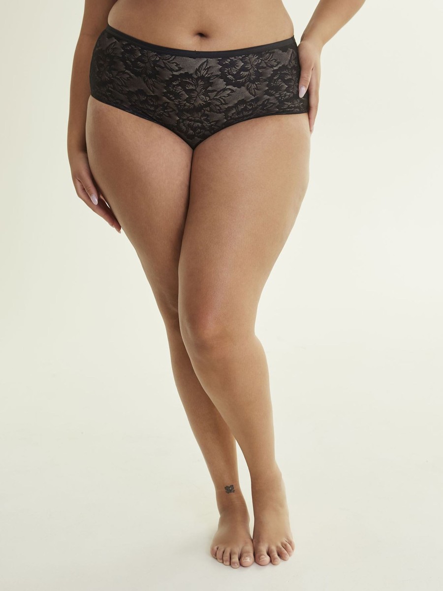 Addition Elle Penningtons | Full Lace Brief With Elastic Waist - D Esse Collection