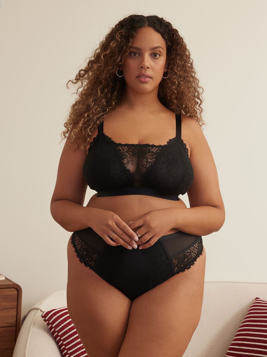 Addition Elle Penningtons | Sexy Black Lace Longline Bralette - D Esse Collection