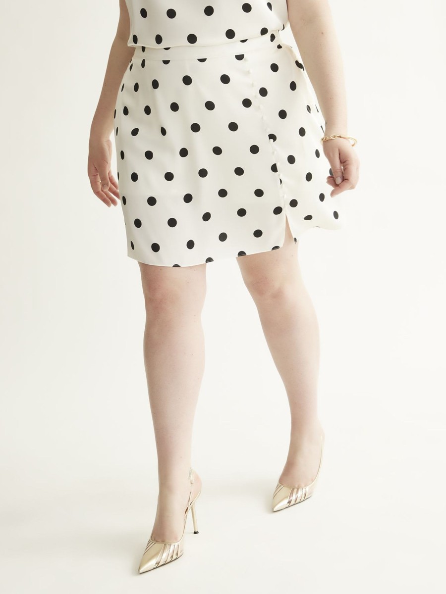 Clothing Penningtons | Dotted Slip Mini Satin Skirt