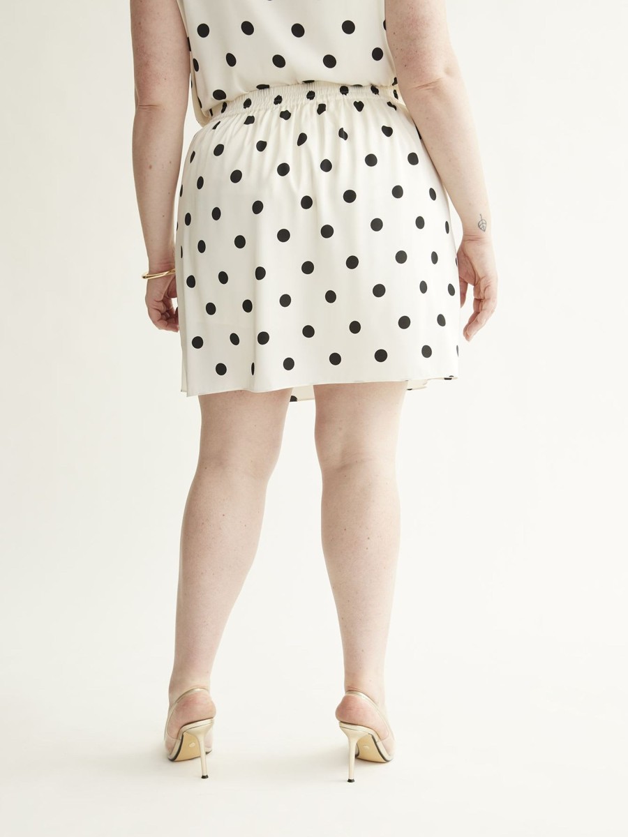 Clothing Penningtons | Dotted Slip Mini Satin Skirt