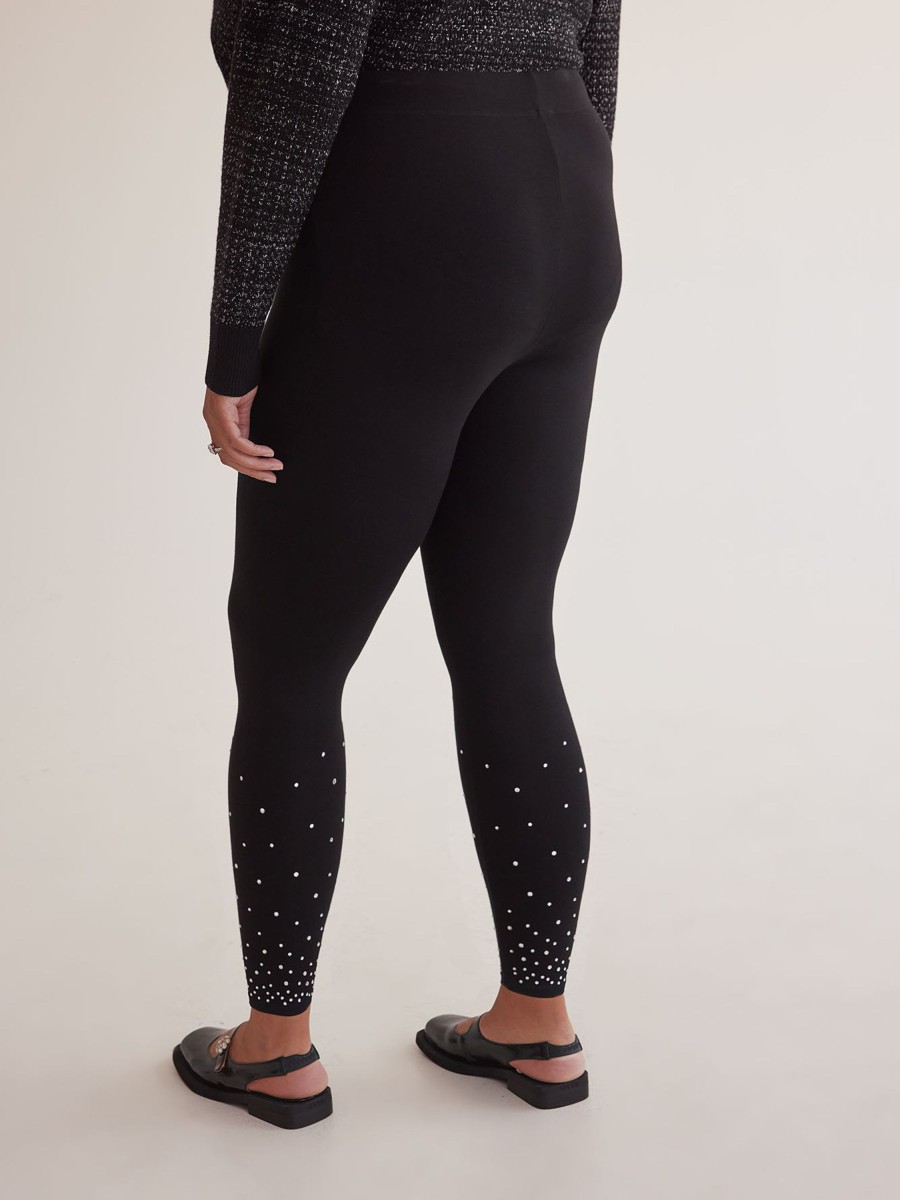 Clothing Penningtons | Responsible, Black Legging With Rhinestone Detail - Penn. Essentials