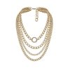 Accessories Penningtons | Goldtone Chain Link Layered Necklace With Crystal Pave Circle Detail- Don'T Ask - Penningtons