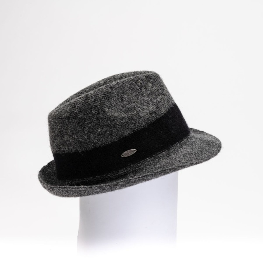 Accessories Penningtons | Canadian Hat 1918 - Ferrill - Short Fedora W Contrasting Band - Penningtons