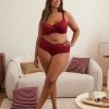 Addition Elle Penningtons | Femme Couture Lace Brief, Burgundy - D Esse Collection