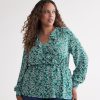 Clothing Penningtons | Floral Ruffled Faux-Wrap Blouse