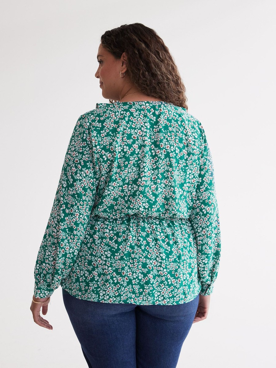 Clothing Penningtons | Floral Ruffled Faux-Wrap Blouse