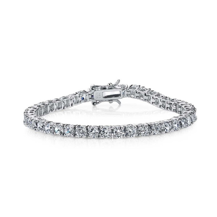 Accessories Penningtons | Sterling Silver With 3Mm Coloured Cubic Zirconia Tennis Bracelet - Penningtons