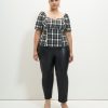 Clothing Penningtons | Plaid Blouse With Short Bubble Sleeves - Addition Elle