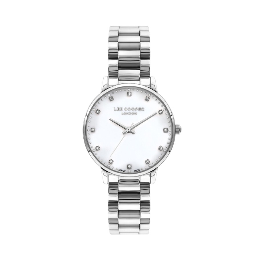 Accessories Penningtons | Lee Cooper-Women'S Silver 36Mm Watch W/White Dial - Penningtons