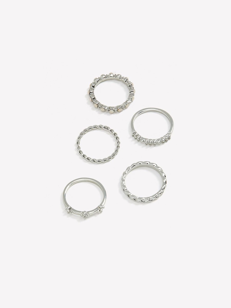 Accessories Penningtons | Assorted Glitter Rings, Set Of 5