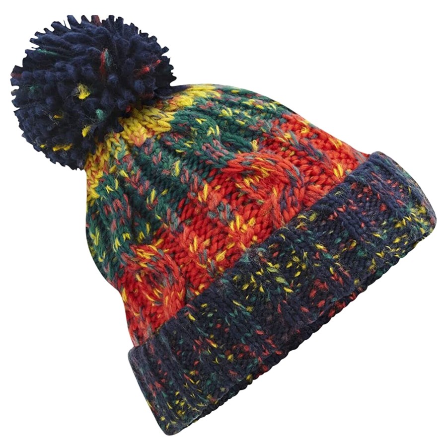 Accessories Penningtons | Beechfield - Womens/Ladies Corkscrew Pom Pom Beanie - Penningtons