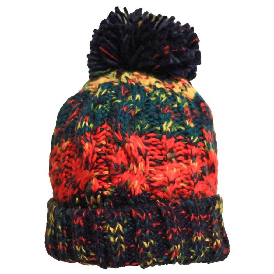 Accessories Penningtons | Beechfield - Womens/Ladies Corkscrew Pom Pom Beanie - Penningtons