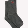 Accessories Penningtons | Jacquard Crew Socks With Heart Placement Print