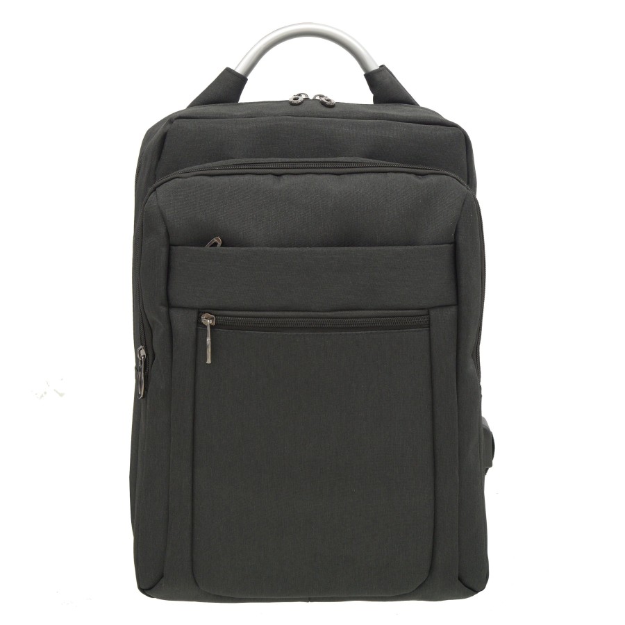 Accessories Penningtons | Club Rochelier Rectangular Multi Pocket Backpack With Usb Charging Port - Penningtons