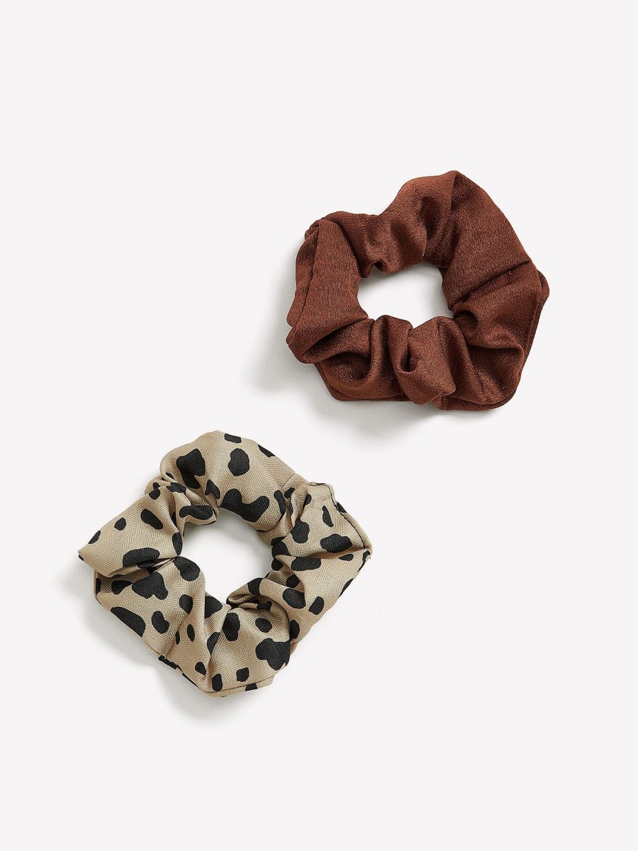 Accessories Penningtons | Assorted Animal-Print Scrunchies, Set Of 2